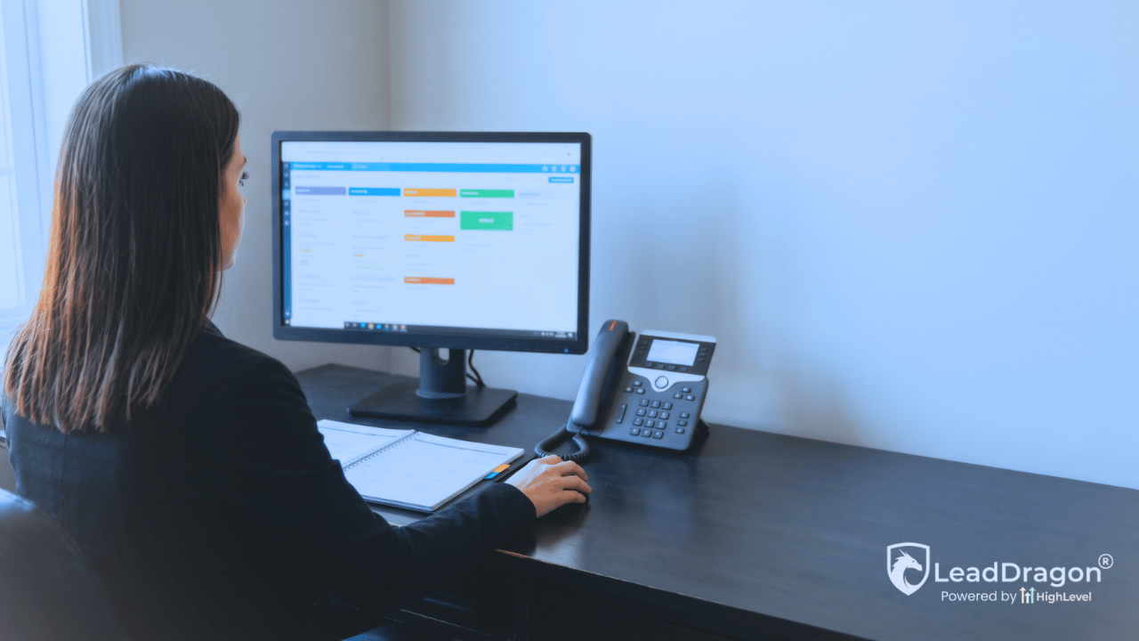 Credit repair follow-up automation showing a sales coordinator reviewing stalled leads, missed consultations and next tasks